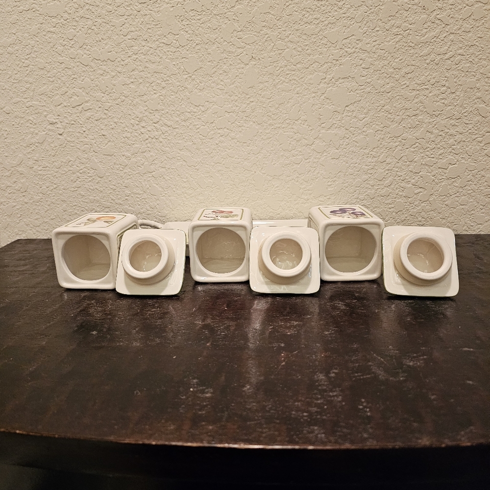Cascara Charm by Villeroy & Boch Ceramic Pot Jam Jars Set & Tray - Picture 8 of 16